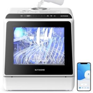 BLITZHOME Countertop Portable Mini Dishwasher, 9