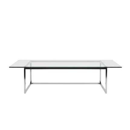 Craviona Modern Glass Coffee Table | Sleek Rectangular Center Table for Living Room